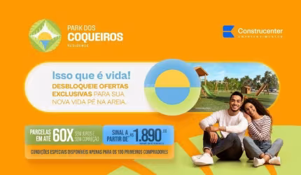 Descubra o Park dos Coqueiros: Seu Novo Lar ou Negócio na Barra dos Coqueiros! Lotes a partir de 200m² em 60x sem juros e sem correção.