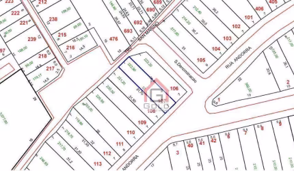 Terreno à venda, 222 m² por R$ 550.000,00 - Vila Francisco Matarazzo - Santo André/SP