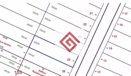 Terreno à venda, 240 m² por R$ 532.000,00 - Vila Camilópolis - Santo André/SP