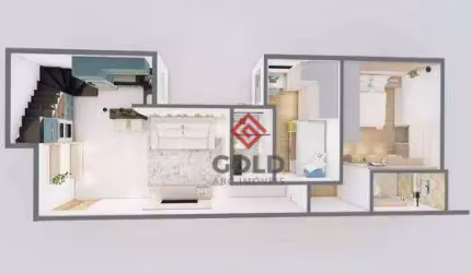 Cobertura com 2 dormitórios à venda, 117 m² por R$ 827.000,00 - Campestre - Santo André/SP