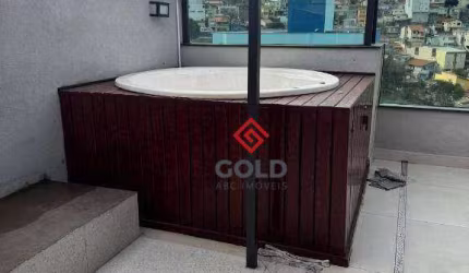 Cobertura com 2 dormitórios para alugar, 103 m² por R$ 3.970,00/mês - Vila Curuçá - Santo André/SP