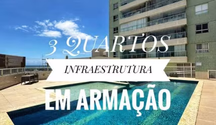 3 QUARTOS 2 SUÍTES 109 M2 VARANDÃO DECORADO EM ARMAÇÃO SALVADOR BA