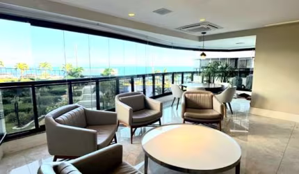 Apartamento de Alto Luxo na Barra: 4 Quartos, 4 Suítes, 330m² - Vista Mar, Porteira Fechada - Imperdível!