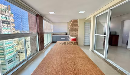 Apartamento novo com vista para o mar com 3 dormitórios à venda, 130 m² por R$ 850.000 - Enseada - Guarujá/SP