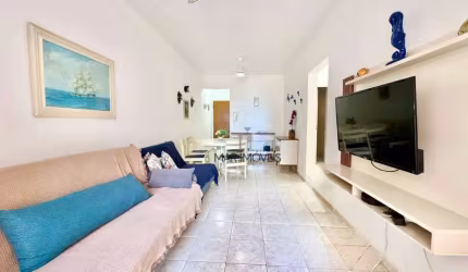 Apartamento com vista do mar, 2 dormitórios à venda, 80 m² por R$ 450.000 - Pitangueiras - Guarujá/SP