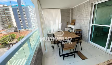 Apartamento porteira fechada, duas suites, sacadas gourmet, lazer completo, 100 metros da praia.