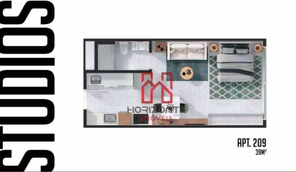 Apartamento com 1 dormitório à venda, 39 m² por R$ 730.000,00 - Saco Grande - Florianópolis/SC