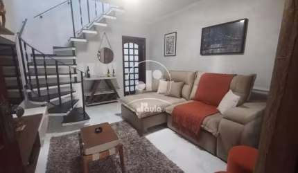 Sobrado 123m²,Mobiliado, 2 Quartos, 1 vaga, Churrasqueira, Vila Bastos, Santo André,SP