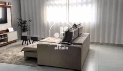 Sobrado à venda em Santo André-SP: 3 quartos, 1 suíte, 1 sala, 2 banheiros, 4 vagas de garagem, 226m² - Jardim Rina.
