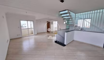 Cobertura para locação com 180m², 3 dormitórios, 2 suítes, 3 banheiros, 2 vagas, no Bairro Barcelona, São Caetano Do Sul/SP.