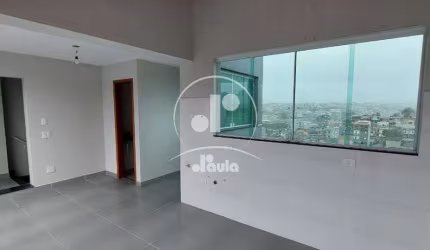 Apartamento cobertura, sem condomínio com elevador, 51,5 x 51,5 total 103,00 m² útil, Jardim Progresso, Santo André.
