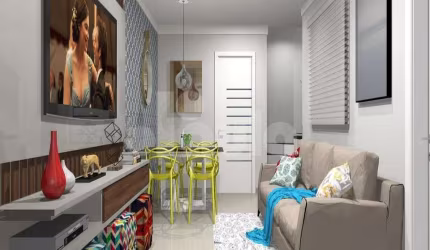 Cobertura de 100m² à venda em Santo André-SP, bairro Campestre: 2 quartos, 1 suíte, sala, 2 banheiros e 1 vaga