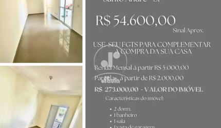 Apartamento à venda, Jardim Santo André em Santo André/SP - Ref. 12747