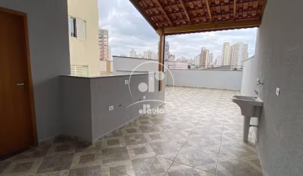 Vila Assunção. Cobertura sem condomínio, com 100,40m2, com acesso interno, Elevador, 2 dormitórios, sendo 1 suíte, banheiro social,2 vagas de garagem.