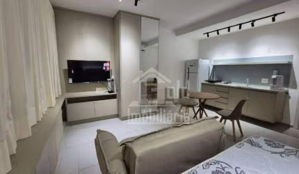 Apartamento Flat MOBILIADO com 1 dormitório para alugar, 42 m² por R$ 2.385/mês - Jardim Nova Aliança Sul - Ribeirão Preto/SP
