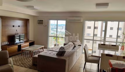 Apartamento MOBILIADO na Zona Sul com 3 dormitórios para alugar, 143 m² por R$ 6.893/mês - Jardim Irajá - Ribeirão Preto/SP