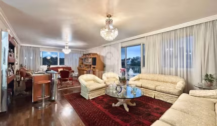Apartamento em Higienópolis vista incrível, 257m²,  4 dorms, 1 suíte, 3 vagas de garagem