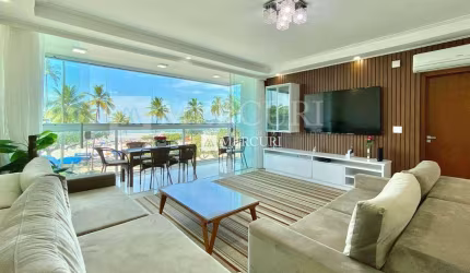 Apartamento Reformado Frente ao Mar com 4 quartos (4 suítes) à venda, 180 m² por R$ 2.650.000 - Pitangueiras - Guarujá/SP - Imobiliária Mercuri