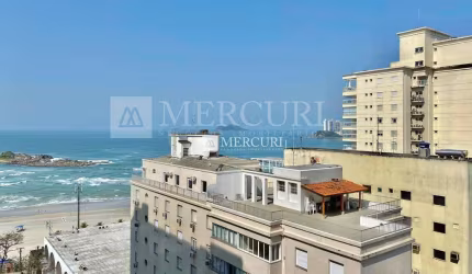 Apartamento com Vista para o Mar, 2 quartos (1 suíte) à venda, 90 m² por R$ 760.000 - Pitangueiras - Guarujá/SP - Imobiliária Mercuri