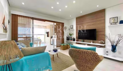 Apartamento no Guarujá, Enseada, com vista para o Mar e varanda gourmet.