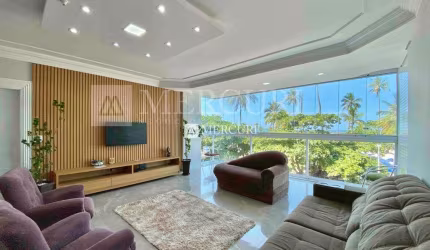 Apartamento no Guarujá, Praia das Pitangueiras, Frente para o mar, Vista mar, 3 quartos sendo 2 suítes e varanda gourmet.