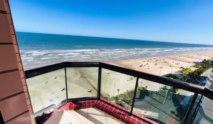 Apartamento vista mar com varanda gourmet 3 dormitórios no Caiçara na Praia Grande