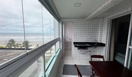Apartamento mobilia e vista mar com 2 dormitórios à venda, 76 m² por R$ 525.000 - Real - Praia Grande/SP