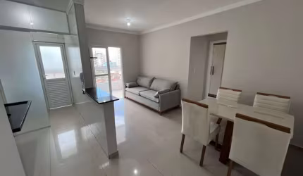 Apartamento mobiliado com varanda gourmet com 1 dormitório à venda, 43 m² por R$ 315.000 - Mirim - Praia Grande/SP