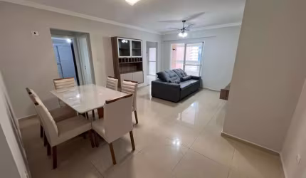 Apartamento mobiliado frente mar com 2 dormitórios à venda, 106 m² por R$ 875.000 - Aviação - Praia Grande/SP