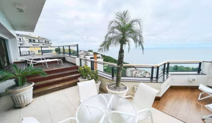 Cobertura com 4 dormitórios à venda, 253 m² por R$ 3.500.000,00 - Morro Sorocotuba - Guarujá/SP