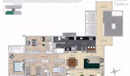Apartamento para Venda em Belo Horizonte, Santa Efigênia, 4 dormitórios, 2 suítes, 4 banheiros, 4 vagas