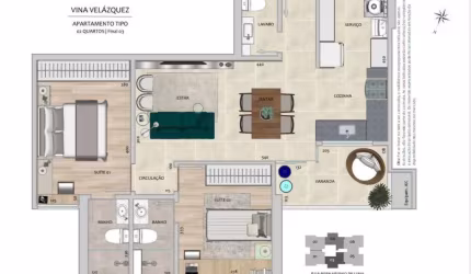 Apartamento para Venda em Belo Horizonte, Gutierrez, 2 dormitórios, 2 suítes, 2 banheiros, 1 vaga