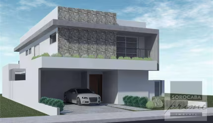 Sobrado para venda, Condomínio Mont Blanc em Sorocaba-SP, 4 vagas de garagem, 4 suítes, área construída 288,00 m². SO0027.
