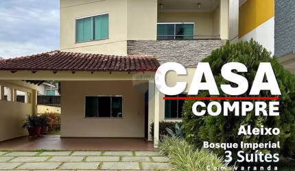 Vendo casa com 3 suite e 2 quartos, no Cond. Bosque Imperial, Avenida Efigênio Salles, com 263m², Aleixo, Manaus