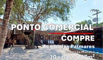 Ponto comercial à venda, Zumbi dos Palmares, 10 salas e 267m², Travessa Marabá – Manaus