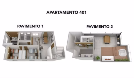 Cobertura à venda, 1 quarto, 2 vagas, Araguaia - Belo Horizonte/MG