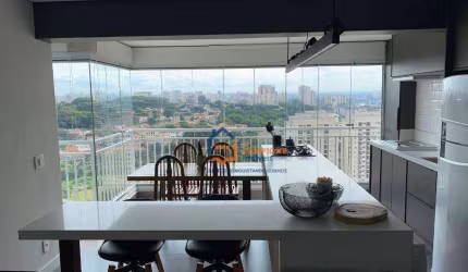Apartamento com 1 dormitório para alugar, 62 m² por R$ 5.500/mês - Vila Anastácio - Home Club