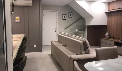 Apartamento no 27º andar mobiliado com 2 dormitórios e 2 garagens