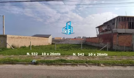 Terreno 10x26 Bairro Cruzeiro (2 Unidades - R$ 355.000,00 *Cada*)