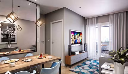 Apartamento 53,13 m²  - Sacada Gourmet - Vl. Tibiriçá
