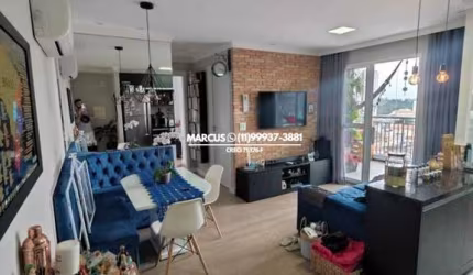Lindo Apartamento Mobiliado à Venda no Jd. Bonfiglioli, 2 quartos, Terraço com Churrasqueira. FL23