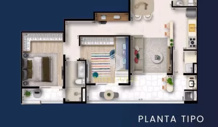 Apartamento com 2 dormitórios à venda, 69 m² por R$ 544.578,00 - Jardim das Nações - Taubaté/SP
