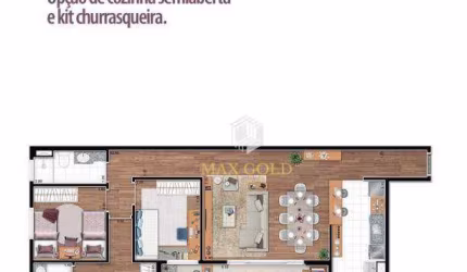 Apartamento com 3 dormitórios à venda, 106 m² por R$ 700.297,00 - Barranco - Taubaté/SP