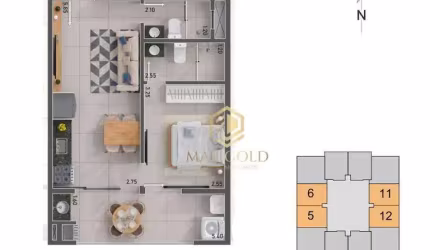 Apartamento com 1 dormitório à venda, 39 m² por R$ 343.900,00 - Toninhas - Ubatuba/SP