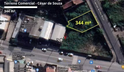 Terreno à venda, 344 m² por R$ 350.000,00 - Cézar de Souza - Mogi das Cruzes/SP