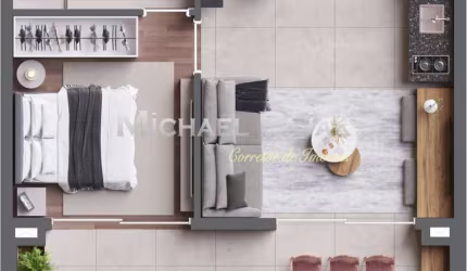 Apartamento com 1 quarto