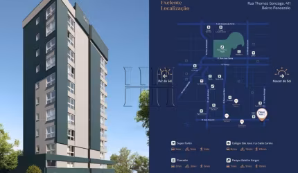 Apartamento com 2 quartos à venda na Rua José Mocelin, Esquina Thomas Gonzaga, 1, Panazzolo, Caxias do Sul por R$ 500.000