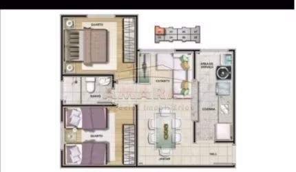 Apartamento com 2 quartos à venda na Rua Gato Cinzento, Vila Urupês, Suzano, 44 m2 por R$ 215.000