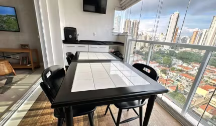 APTO/STUDIO A VENDA NO JD ANÁLIA FRANCO, MOBILIADO, TERRAÇO GOURMET, 01 VAGA !!