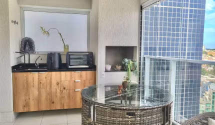 APTO A VENDA NO TATUAPÉ, SEMI MOBILIADO, TERRAÇO GOURMET, 03 VAGAS !!